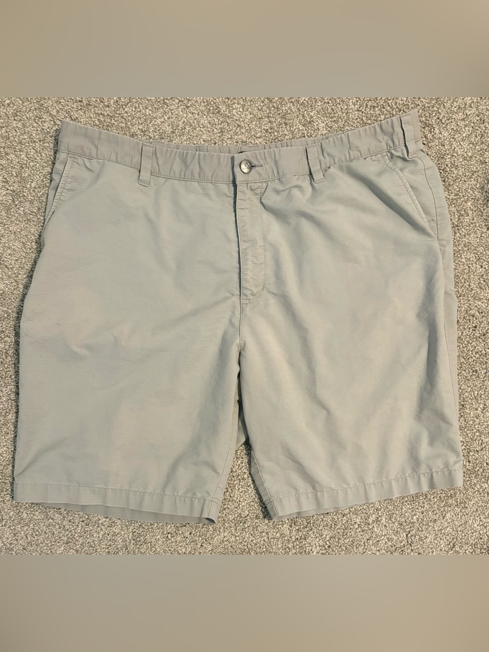adidas Men's Light Gray Flat Front Casual Golf Shorts